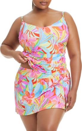 Bleu Rod Beattie Underwire Tankini Top in Multi at Nordstrom, Size 20W