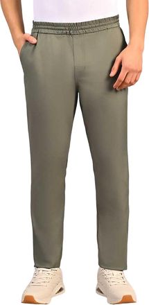 Skechers Mens Slip-in Pant Downtown Classic Casual, Olive/Grey, XL