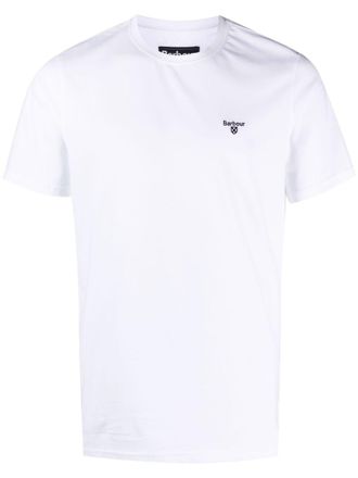 Barbour embroidered-logo cotton T-shirt - men - Cotton - XXXL - White