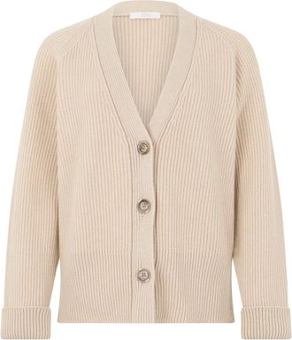 Fedeli Cardigan classico neutro con chiusura a bottoni - - Knitwear - Donna - Beige - M