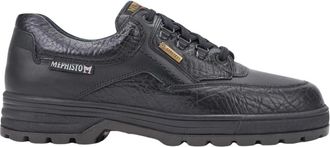 Mephisto Waterdichte Veterschoen voor Heren - Heren - Veterschoenen - Zwart - 47 EU - Leer - Schoenen