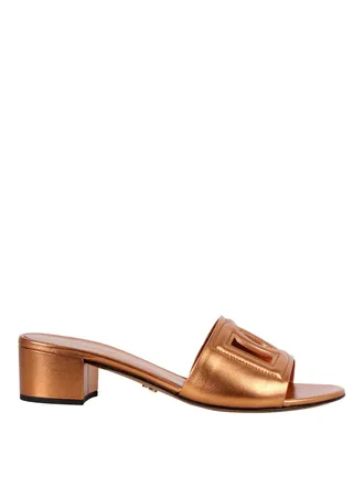 Dolce & Gabbana Bronze calfskin mule
