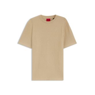 HUGO BOSS Cotton-blend T-shirt with creased effect