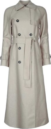 Harris Wharf London Jassen, Dames, Grijs, S, Wol, Long Raglan Trench