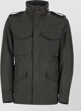 Moorer denver jacket high collar epaulettes