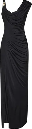 Versace Medusa 95 Draped Gown - female - Versace - Gowns - Black - M - Dresses