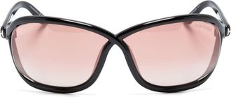 Tom Ford Eyewear Fernanda butterfly-frame sunglasses - women - Acetate - 68 - Black