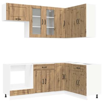 vidaXL Unidad De Cocina Kalmar 8 Uds. Roble Artisan Vidaxl