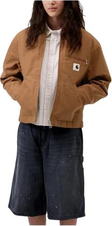 Carhartt Work in Progress OG Detroit Jacket - Dames - Bomber jackets - Bruin - M - Katoen - Jassen