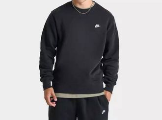 Nike Mens Club Fleece Top In Black