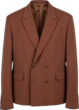 Costumein Blazer corto de doble botonadura - Jackets - Hombre - Marr&oacute;n - XL