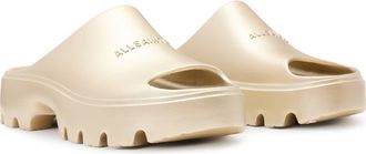 AllSaints Eclipse Platform Slide Sandal in Gold at Nordstrom Rack, Size 8Us / 38Eu