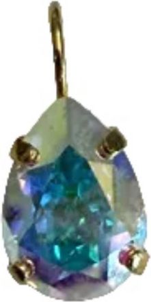 Mariana Womens Clear A/b Pear Shape Earrings In Blue/ Gold