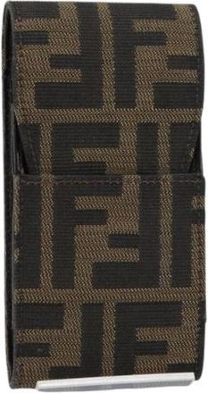 Fendi Pre-owned Wallets, female, Brown, Size: ONE SIZE Pre-owned Canvas Pouch