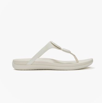 FitFlop Fitflop Solay Glossy Womens Flip-flops Cream Leather - Size UK 8