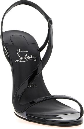 Christian Louboutin Womens Black Calfskin Stiletto Heel Sandals