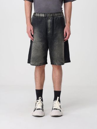 Miharayasuhiro Shorts jogging in cotone con stampa astratta e effetto usurato