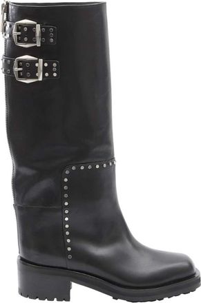 Jimmy Choo London Black Studded Brooklyn Boots