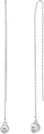 AllSaints Stone Threader Earrings in Warm Silver at Nordstrom Rack