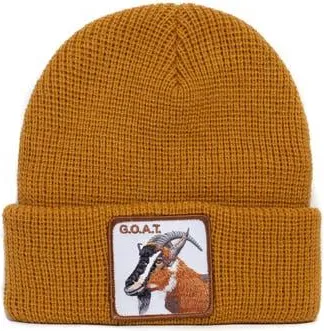 Goorin Brothers The Greatest Goat Patch Beanie in Camel at Nordstrom Rack