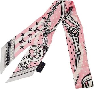 Louis Vuitton Pre-owned Scarves, female, Pink, Size: ONE SIZE Pre-owned Silk Scarf