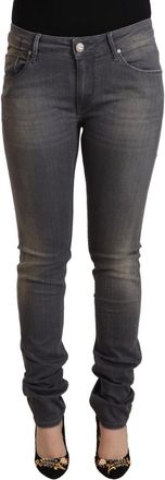 Acht Womens Straight Leg Jeans - Grey Cotton - Size 34 (Waist)