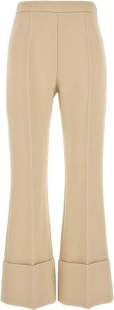 Valentino Garavani Womens Cream Wool Pant - Nude - Size EU 38 (Womens)