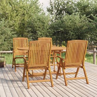 vidaXL Vidaxl Set Da Pranzo Per Giardino 5 Pz In Legno Massello Di Teak