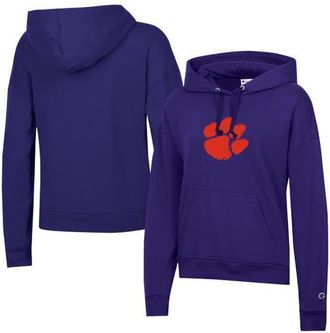 Champion Womens Champion Purple Clemson Tigers Powerblend Fleece Hoodie at Nordstrom, Size Xx-Large