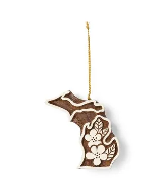 Matr Boomie Michigan State Apple Blossom Ornament in Natural at Nordstrom