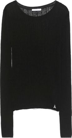 Patrizia Pepe fine-knit sweater - Black