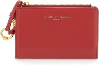 Gianni Chiarini Accessoires, Dames, Rood, ONE Size, Leer, Nappa Leren Portemonnee