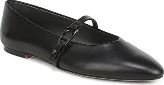Franco Sarto Rubina Flat in Black Leather at Nordstrom, Size 9.5