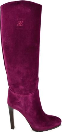 Ralph Lauren Remmy Hoge Laarzen - Dames - Laarzen met Hak - Roze - 39 EU - Schoenen