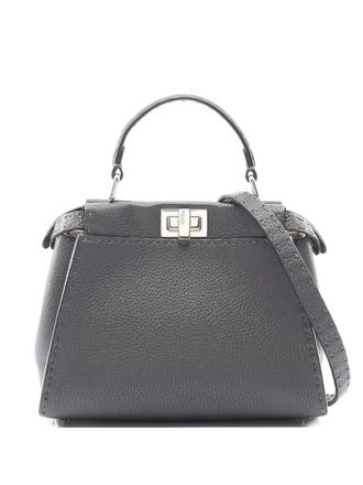 Fendi Borsa tote Peekaboo Selleria mini anni 2010 - Grigio