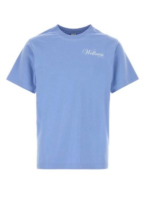 Sporty & Rich Light Blue Solid T-Shirt