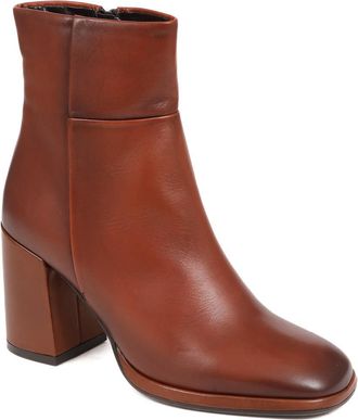 Jones Bootmaker Womens Clarabella Leather Heeled Ankle Boots - Brown - Size UK 8