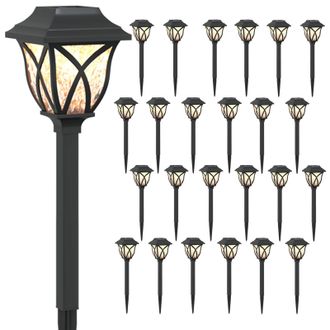 vidaXL Luces Solares Exteriores Con Pico De Tierra 24 Uds. 42 Cm Pp Vidaxl