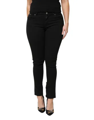 Dolce & Gabbana Mid-Waist Skinny Jeans - Black