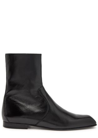 Khaite Colt Leather Ankle Boots - Black - 36 (IT36/ UK3)