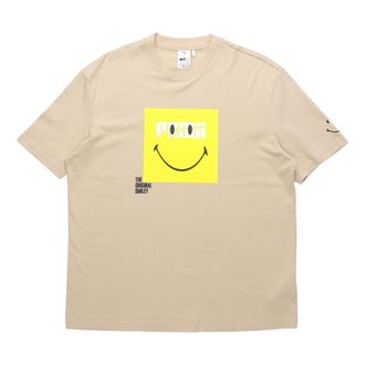 Puma (WMNS) PUMA x Smiley Unisex Sports Round-neck Tee Khaki 532907-12