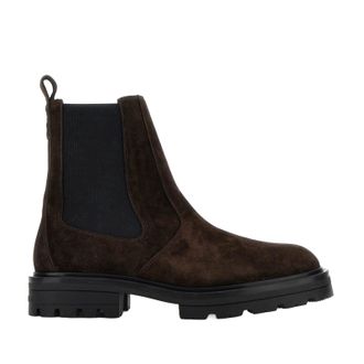 Hogan Palissandro Brown Suede Ankle Boots