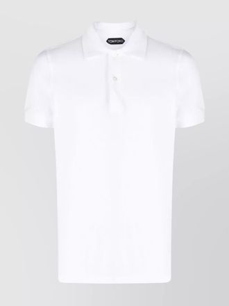 Tom Ford polo shirt cotton ribbed cuffs
