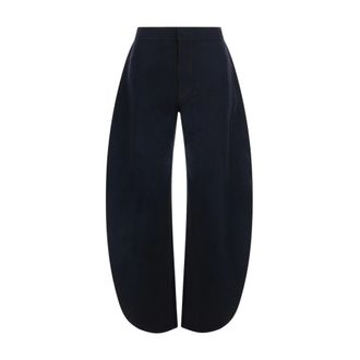 Alaia Pantaloni in Lana Denim Petal - - Trousers - Donna - Nero - S
