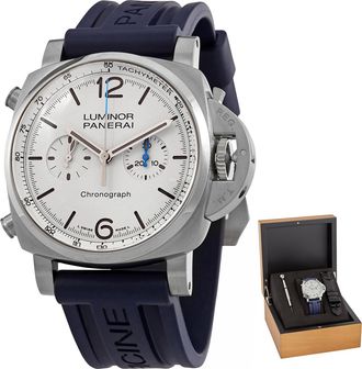 Officine Panerai Pre-owned Panerai Luminor Chronograph Automatic White Dial Mens Watch PAM01218