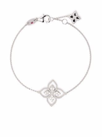 Roberto Coin Bracciale in oro bianco 18 carati e diamanti Princess Flower Dubai - Argento