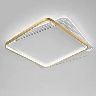 Trade Shop Trade Shop - Copy Of Plafoniera Led 30 W Quadrata Oro Moderno Lampadario Soffitto Luce Naturale 71033