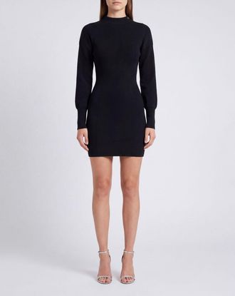 Anine Bing Mini abito a tubino in maglia a coste con maniche lunghe