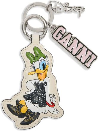 Ganni x Disney leren sleutelhanger - Beige