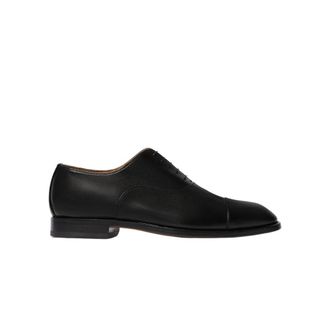 Scarosso Klassieke Italiaanse Oxford Schoenen - Heren - Veterschoenen - Zwart - 43 1/2 EU - Leer - Schoenen